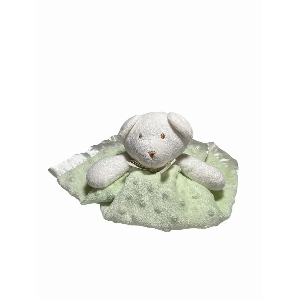 Blankets And Beyond Lovey Green Raised Dots Plush Bear Stuffed Animal Toy